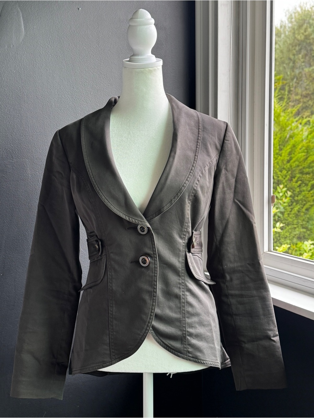 CAbi Dark Gray Tailored Women's Blazer